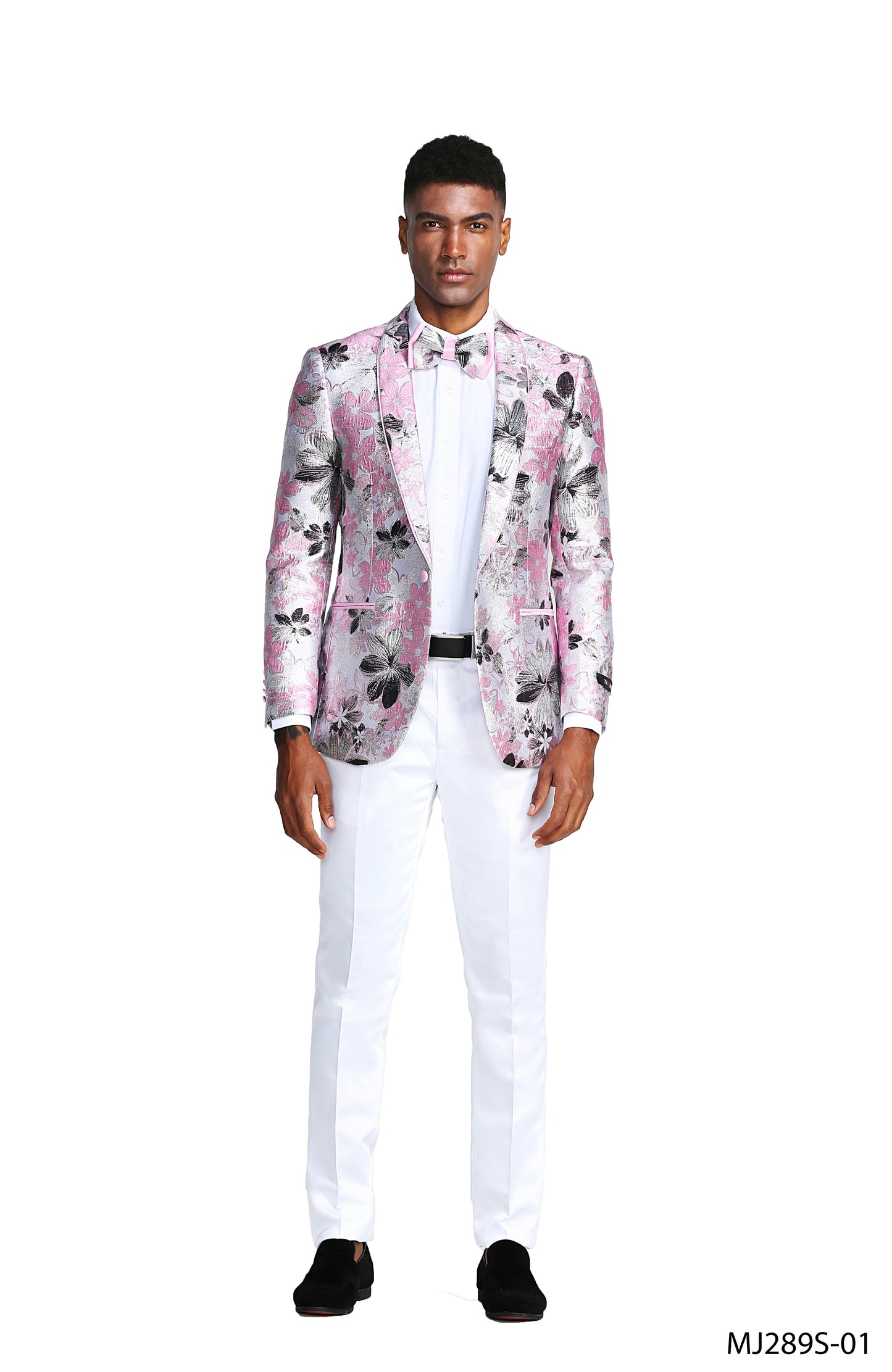 Shawl Collar Blazer Jacket with Bowtie