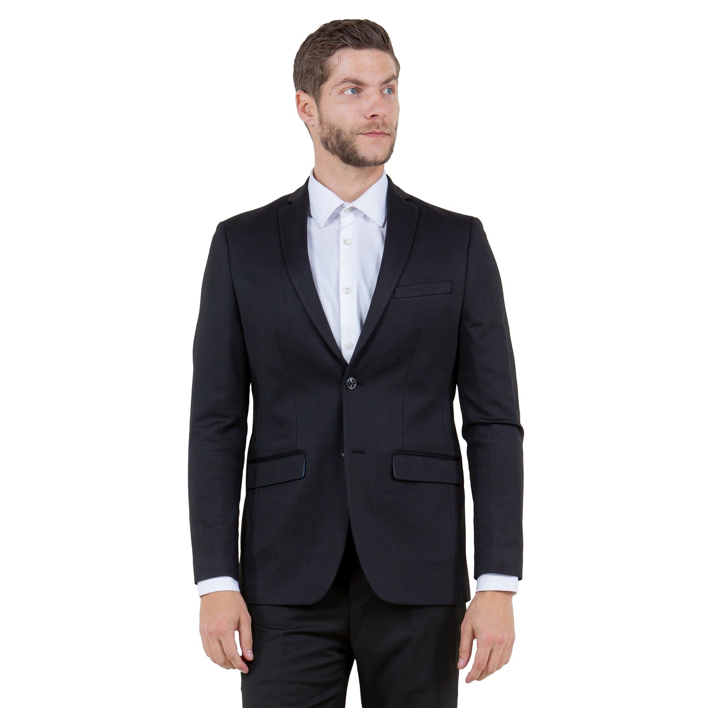 Men's Knit Slim-Fit Blazer w/ Peak Lapel