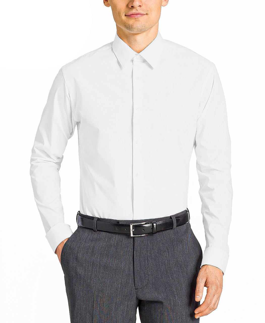 Solid Office Dress-shirt By Tazzio