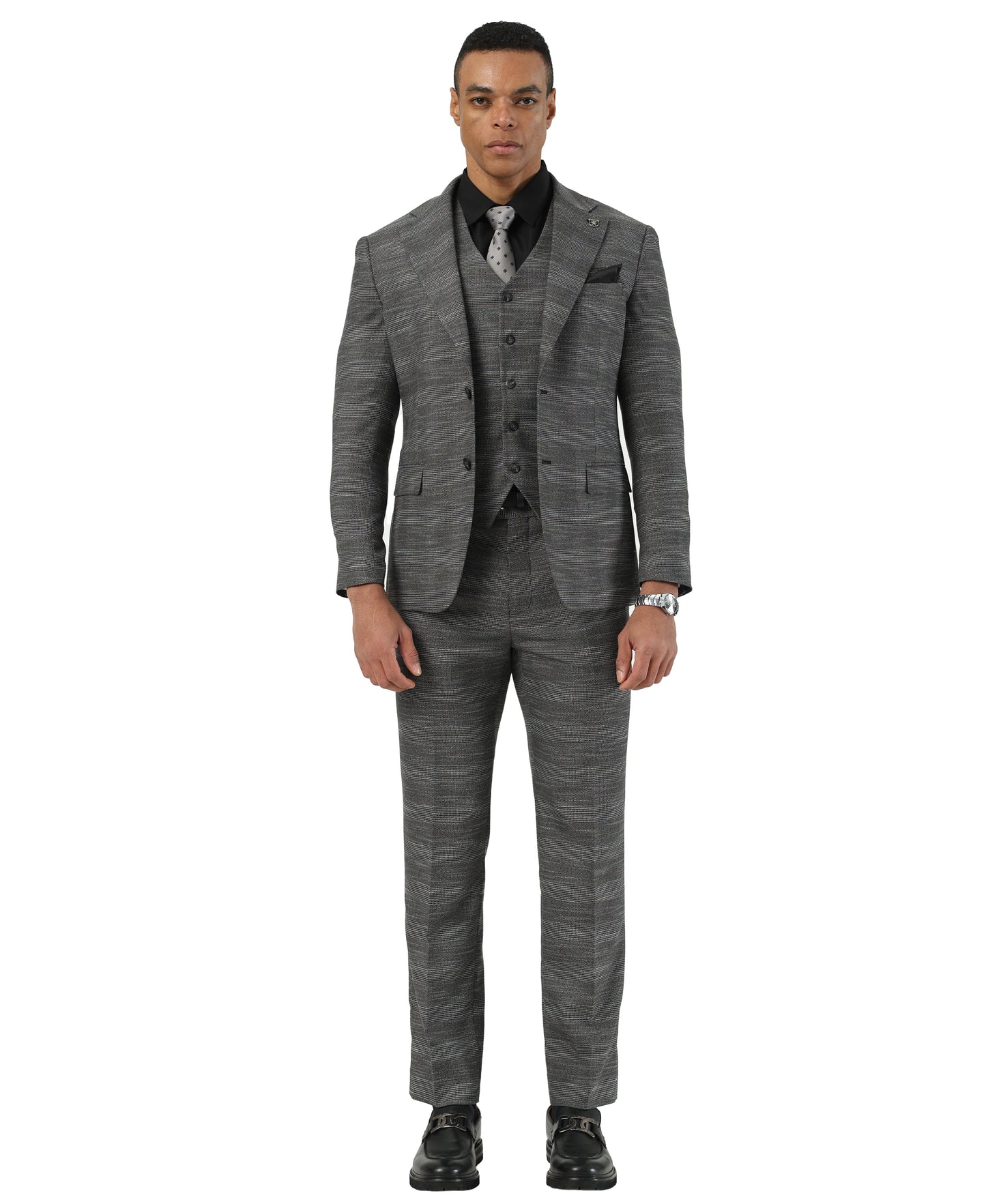 Mens-suit Plaid 3pc by Stacy Adams