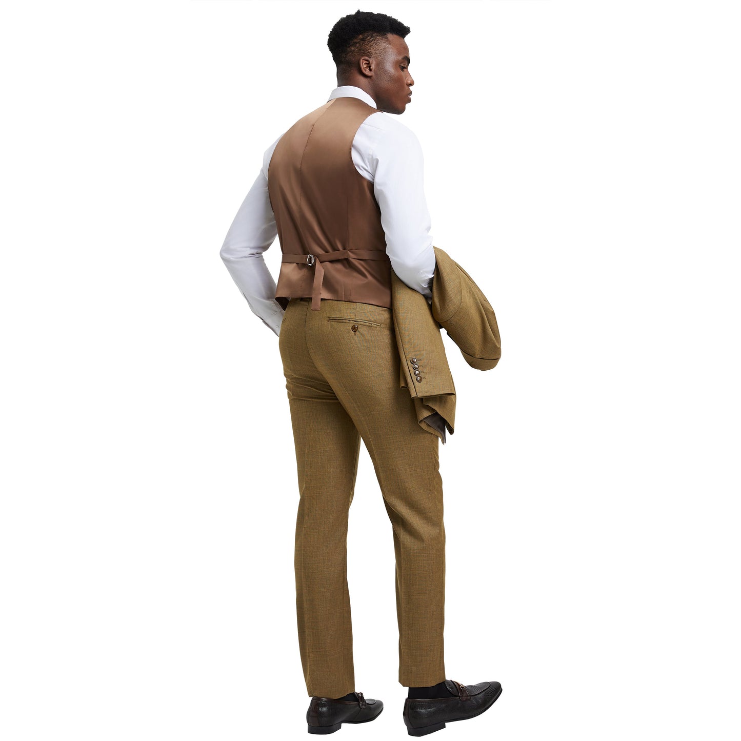 Men's Stacy Adams Sharkskin 3-Piece Suit