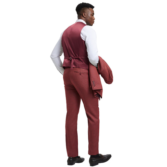 Men's Stacy Adams Sharkskin 3-Piece Suit