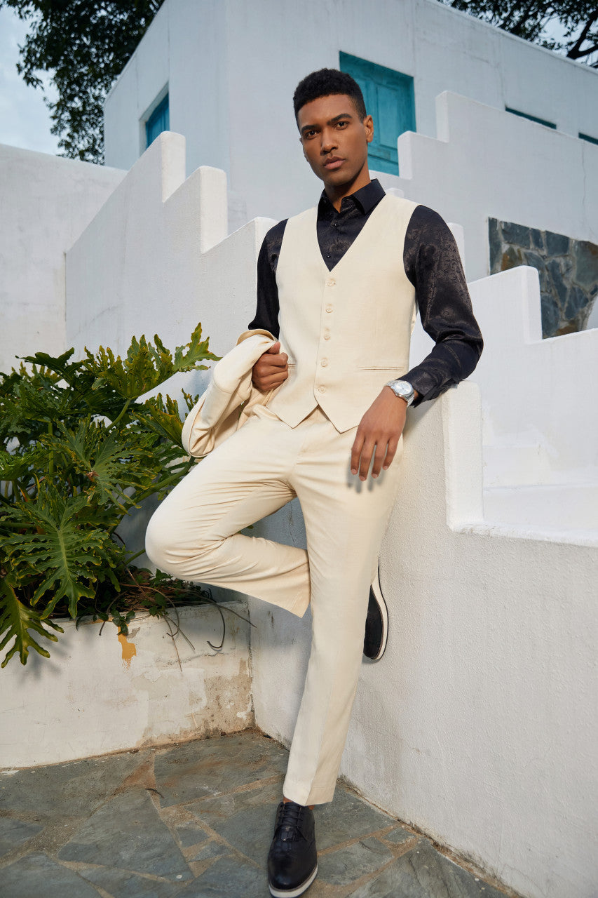 Mens-suit, 3pc, Solid By Stacy Adams