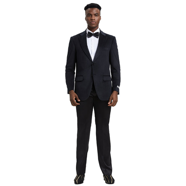 Modern Men's Hybrid-fit Velvet Jacket W/ Notch Lapel