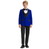 Big Boys 8-20 Christmas Deluxe Velvet 5-Piece Suit Set with Dress Shirt and Bowtie