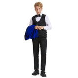 Big Boys 8-20 Christmas Deluxe Velvet 5-Piece Suit Set with Dress Shirt and Bowtie