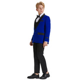 Big Boys 8-20 Christmas Deluxe Velvet 5-Piece Suit Set with Dress Shirt and Bowtie