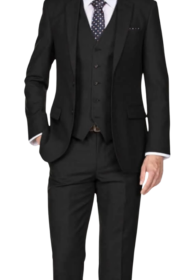 Barry's Black 3 Piece Suit