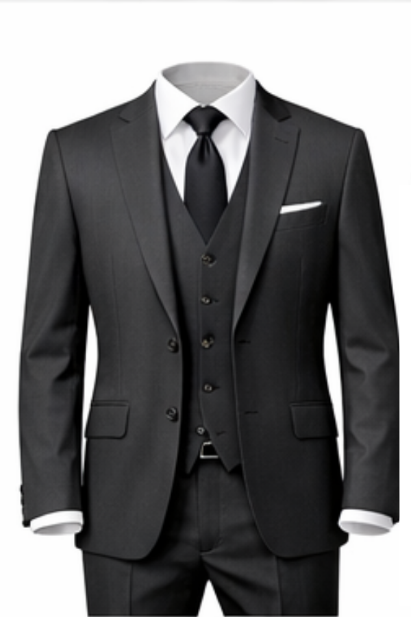 Barry's Charcoal Grey 3PC Suit - Regular Fit