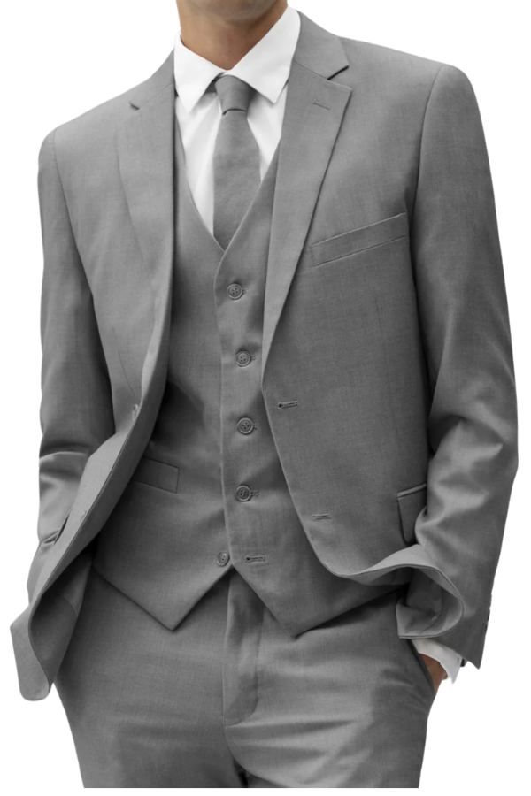 Barry's Light Grey 3 Piece Suit