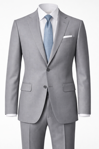 Barry's Light Grey 2PC Suit- Regular Fit