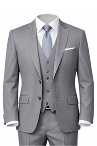 Barry's Light Grey 3PC Suit - Slim Fit