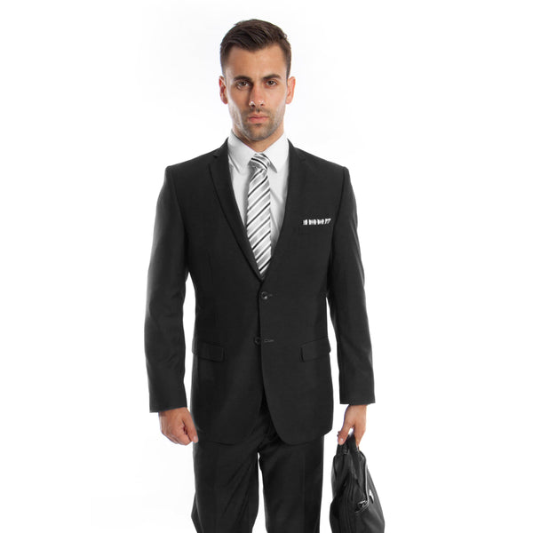 Black  Slim Fit 2-PC Suits