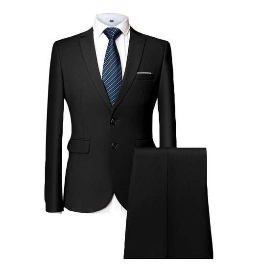 Black  Slim Fit 2-PC Suits