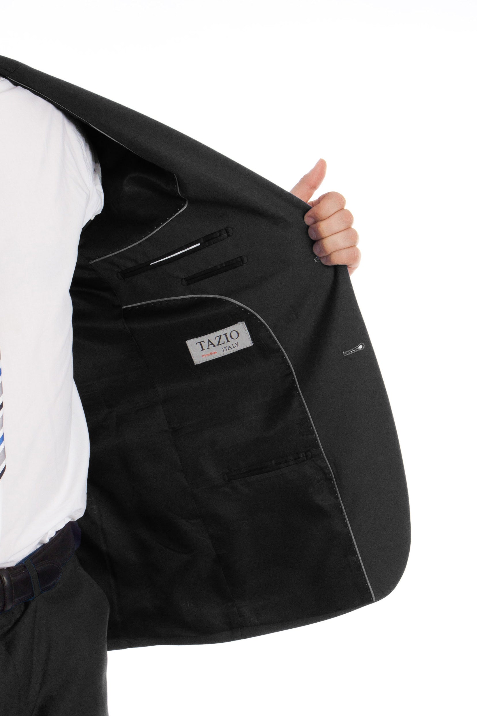 Black  Slim Fit 2-PC Suits