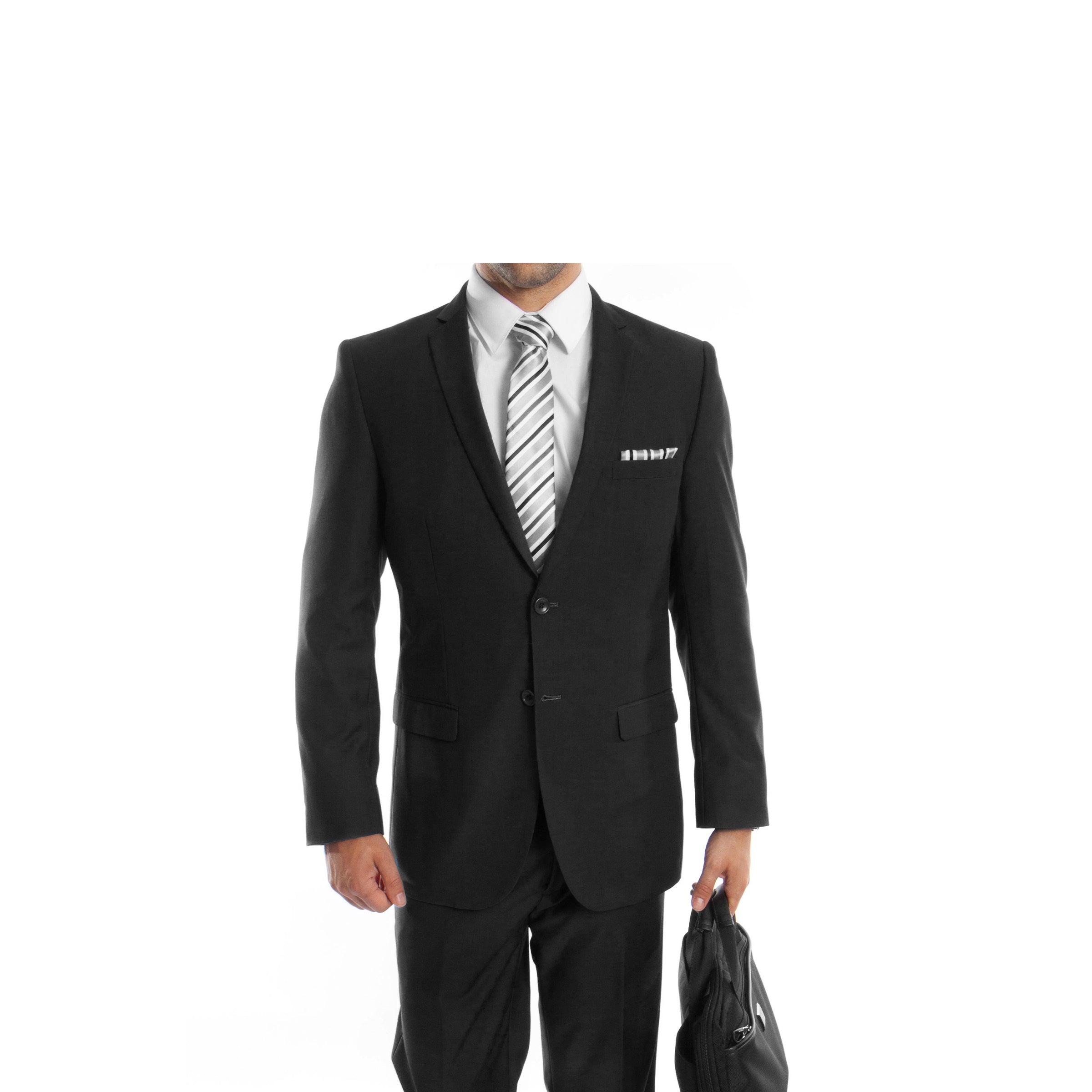 Black  Slim Fit 2-PC Suits