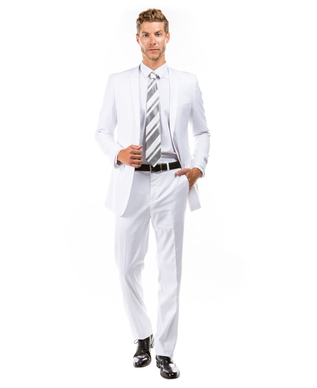 White  Slim Fit 2-PC Suits