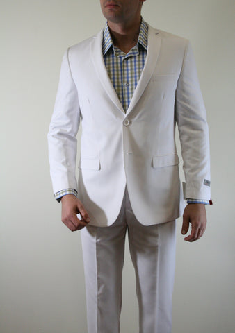 White  Slim Fit 2-PC Suits