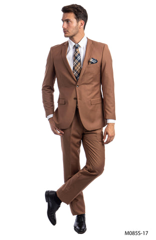 Caramel  Slim Fit 2-PC Suits