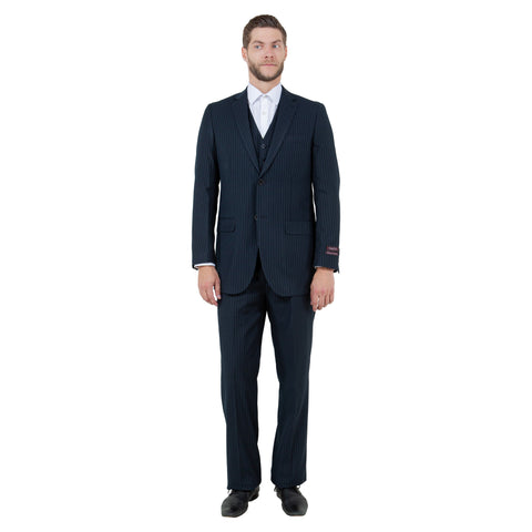 Men's Modern-Fit 3pc Pinstripe Suit, Notch Lapel