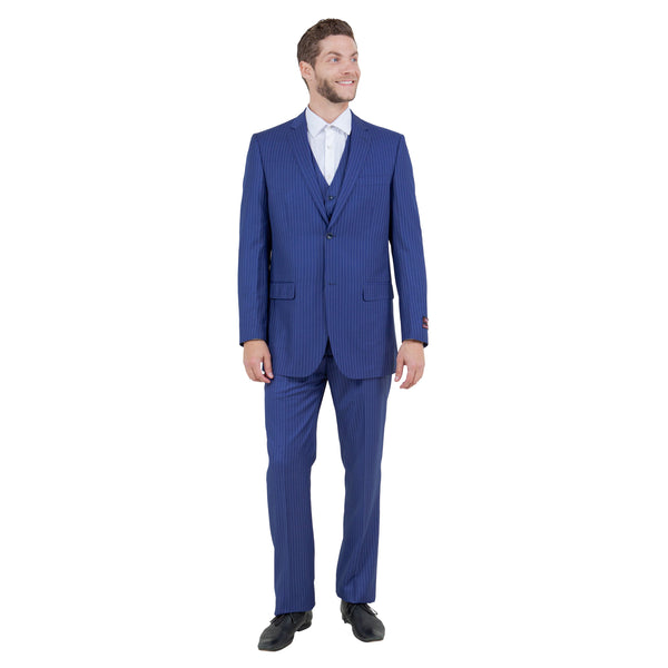 Men's Modern-Fit 3pc Pinstripe Suit, Notch Lapel