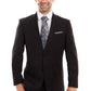 Black Solid 2-PC Regular Modern Fit Suits