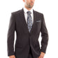 Gray Solid 2-PC Regular Modern Fit Suits