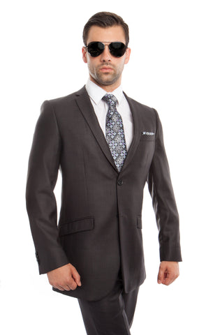 Grey 2-PC Slim Fit Performance Stretch Suits