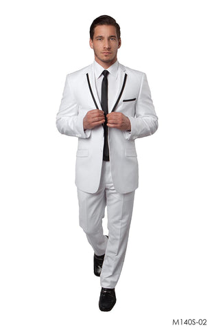 White / Black Suit For Men Formal Suits For All Ocassions