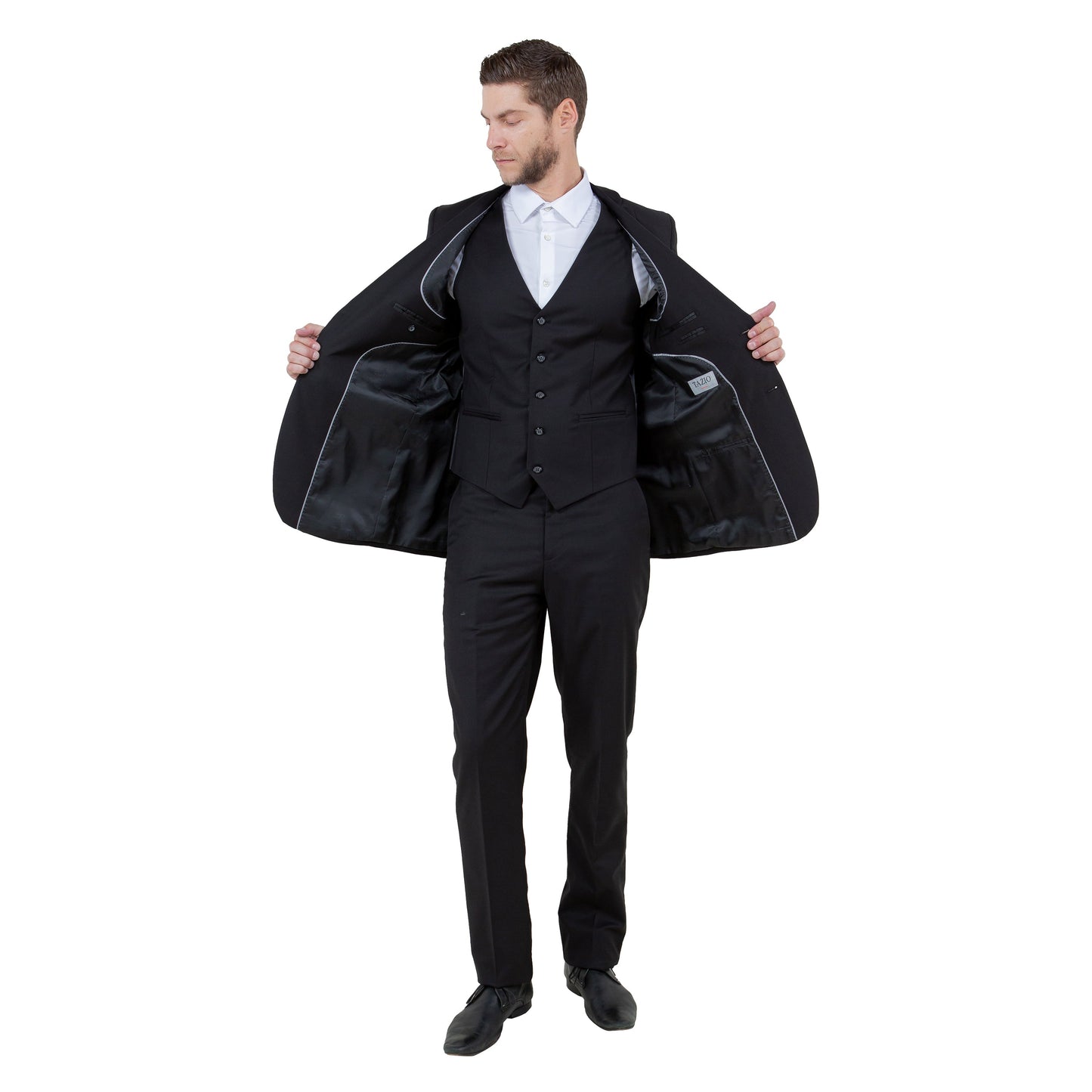 Men's Slim-Fit 3pc Suit, Notch Lapel