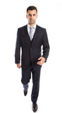 Navy Solid 3-PC Slim Fit Stretch Suits