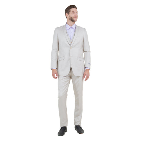 Men's Slim-Fit 3pc Suit, Notch Lapel