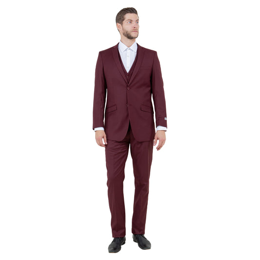 Men's Slim-Fit 3pc Suit, Notch Lapel