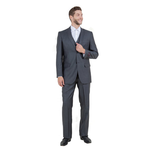 Men's Modern-Fit 3pc Sharkskin Suit Set