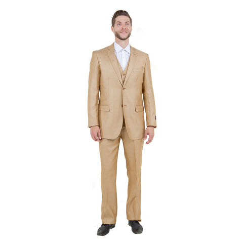 Men's Modern-Fit 3pc Sharkskin Suit Set