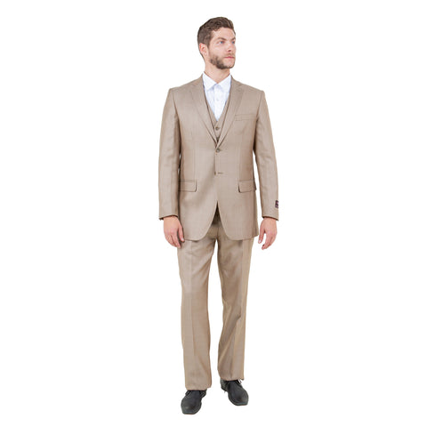 Men's Modern-Fit 3pc Sharkskin Suit Set