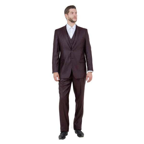 Men's Modern-Fit 3pc Sharkskin Suit Set