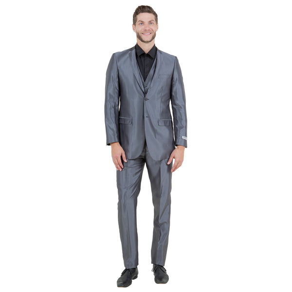 Men's Sharskin Slim-Fit 3-Piece Suit