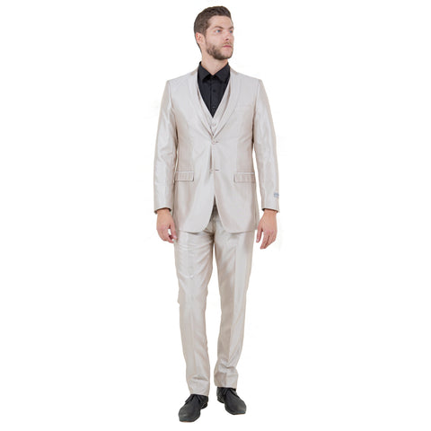 Men's Sharskin Slim-Fit 3-Piece Suit