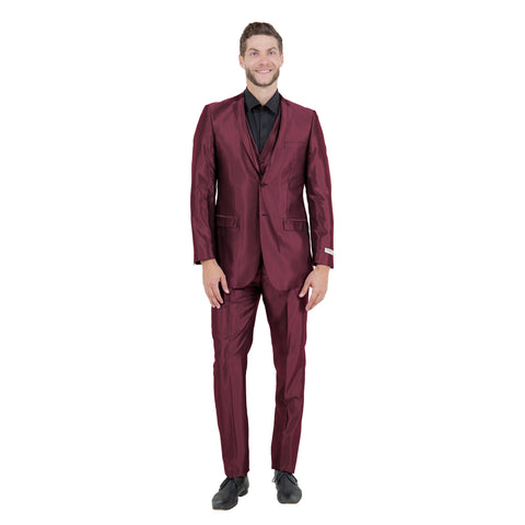 Men's Sharskin Slim-Fit 3-Piece Suit