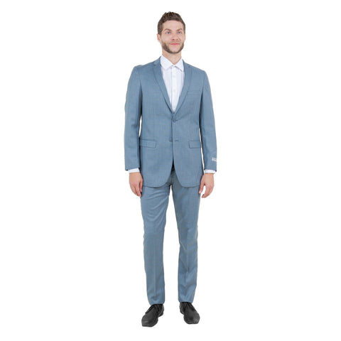 Men's 2pc Sharkskin Suit Slim-Fit