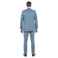 Smoke Blue Men's 2pc Sharkskin Suit Slim-Fit