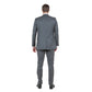 Green Slate Men's 2pc Sharkskin Suit Slim-Fit