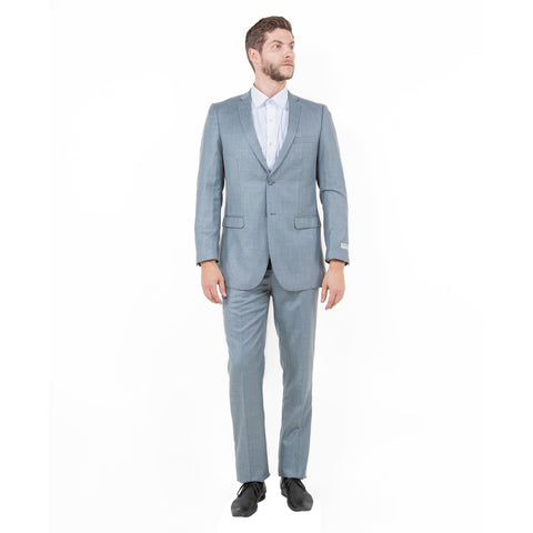 Men's 2pc Sharkskin Suit Slim-Fit