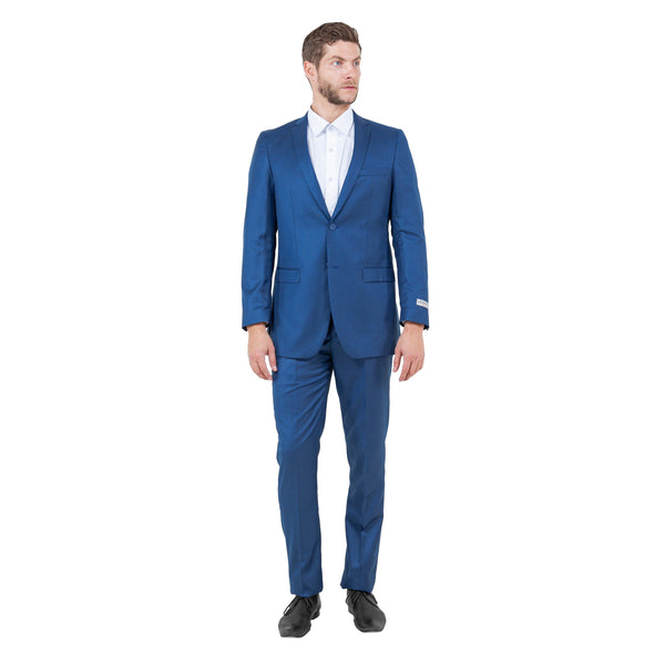 Men's 2pc Sharkskin Suit Slim-Fit