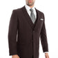 Brown 3-PC Slim Fit Stretch Suits