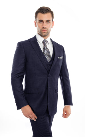 Navy 3-PC Slim Fit Stretch Suits