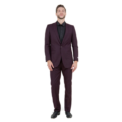 Men's 2pc Suit Slim-Fit w/ Pick Stitch