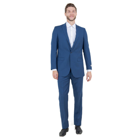 Men's 2pc Suit Slim-Fit w/ Pick Stitch