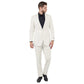 Off-White Solid 2-PC Slim Fit Performance Stretch Suits